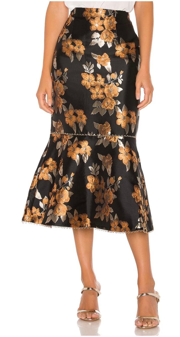 V. Chapman NWT Opera Midi Skirt Baroque Sunset Sz 4